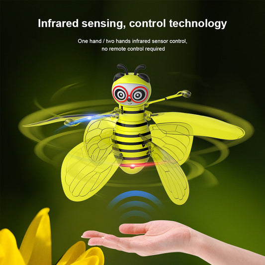 Mini Flying Ball Bee Toys - Rc Infrared Induction Drone Helicopter With Shinning Gesture Sensing Bee Flying Vehicle