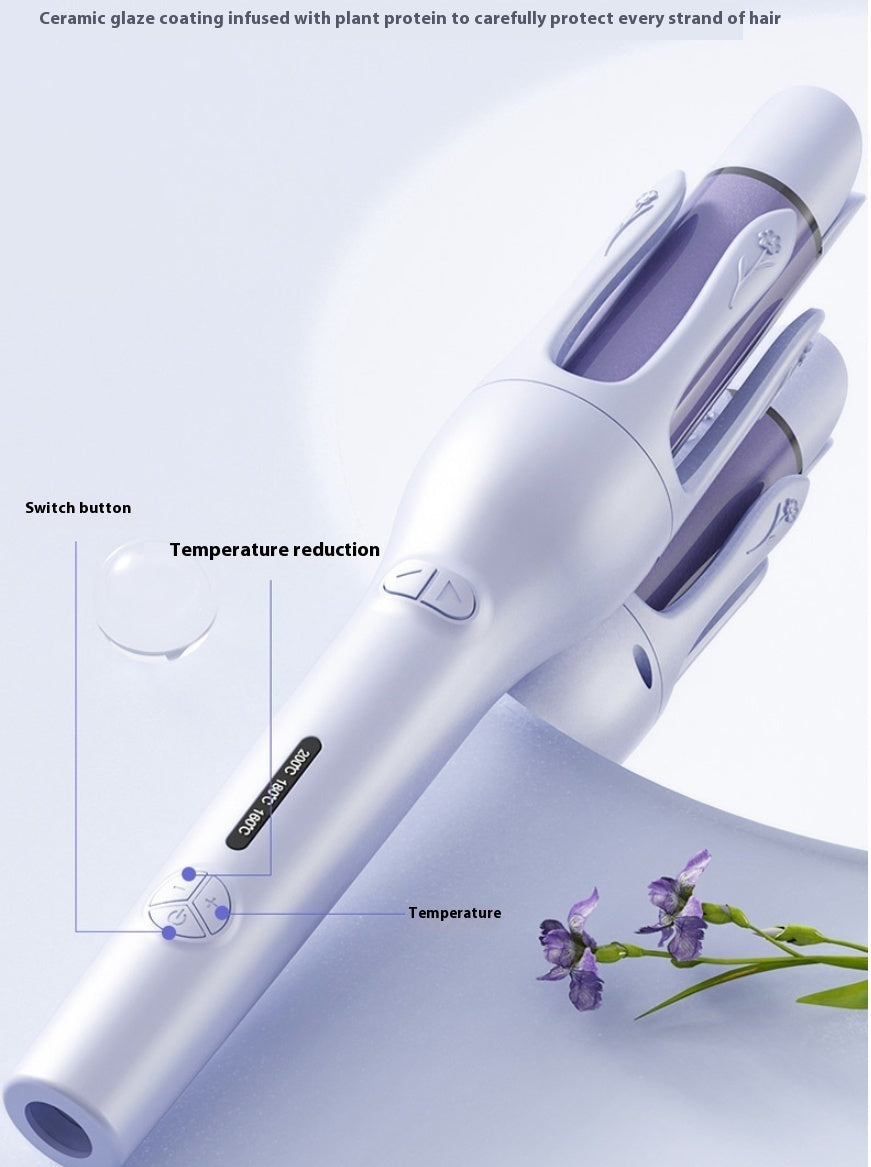 New 2 In 1 Automatic Hair Curler Straightener Negative Ion Electric Ceramic Fast Heating Rotating Magic Curler