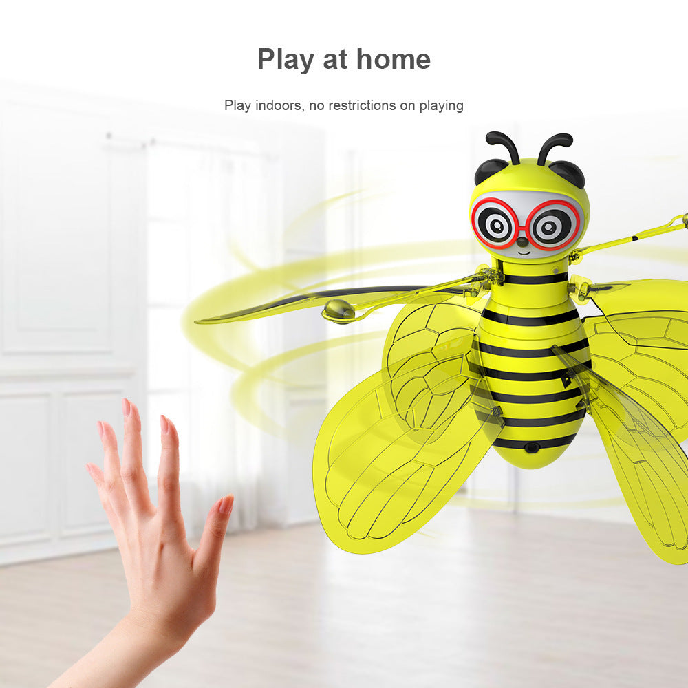 Mini Flying Ball Bee Toys - Rc Infrared Induction Drone Helicopter With Shinning Gesture Sensing Bee Flying Vehicle