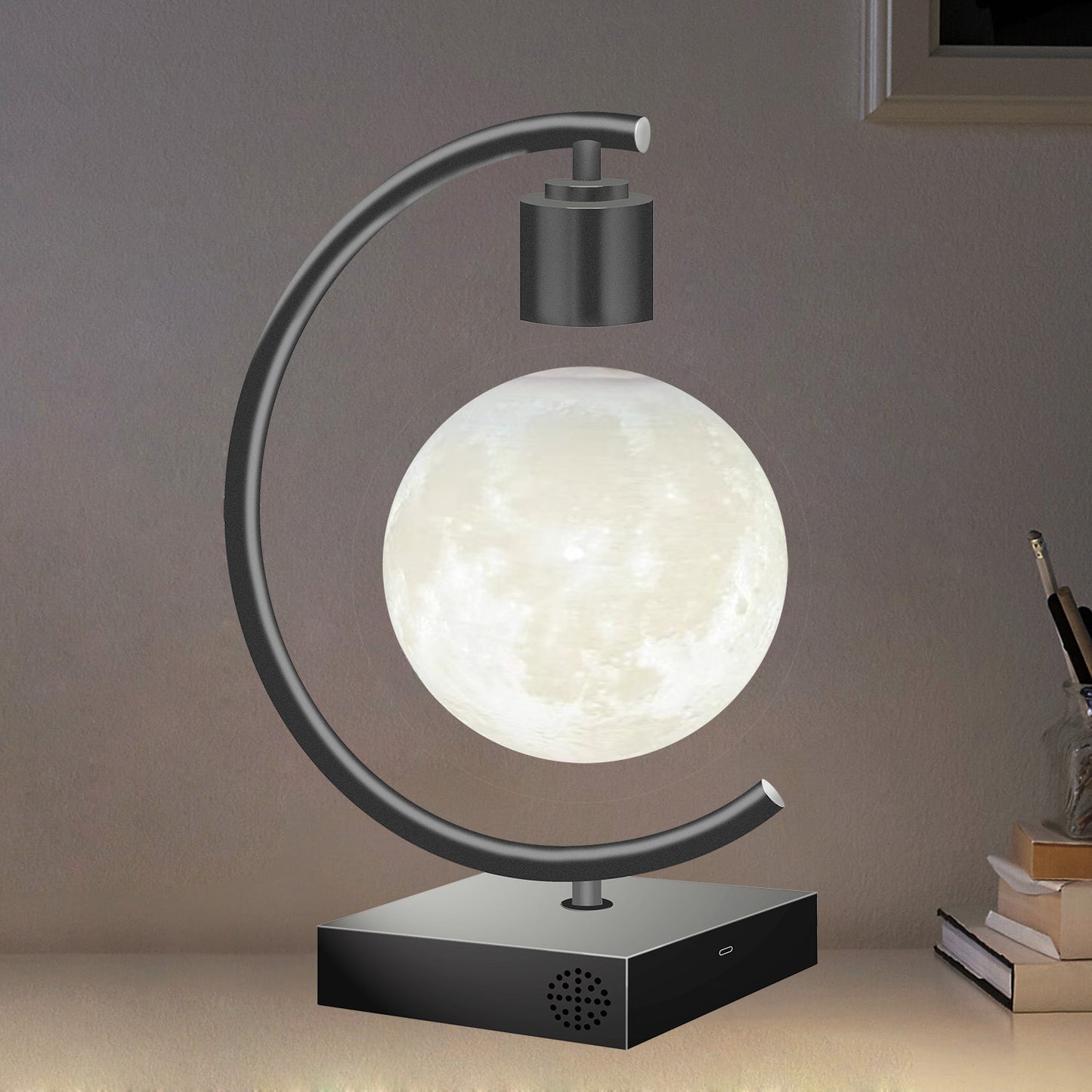 Magnetic Suspension Moon Light Bluetooth Audio Ornaments